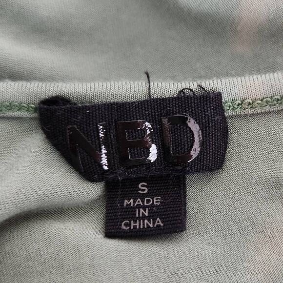 NBD One Shoulder Jersey Dress Green Size Small - Picture 2 of 5